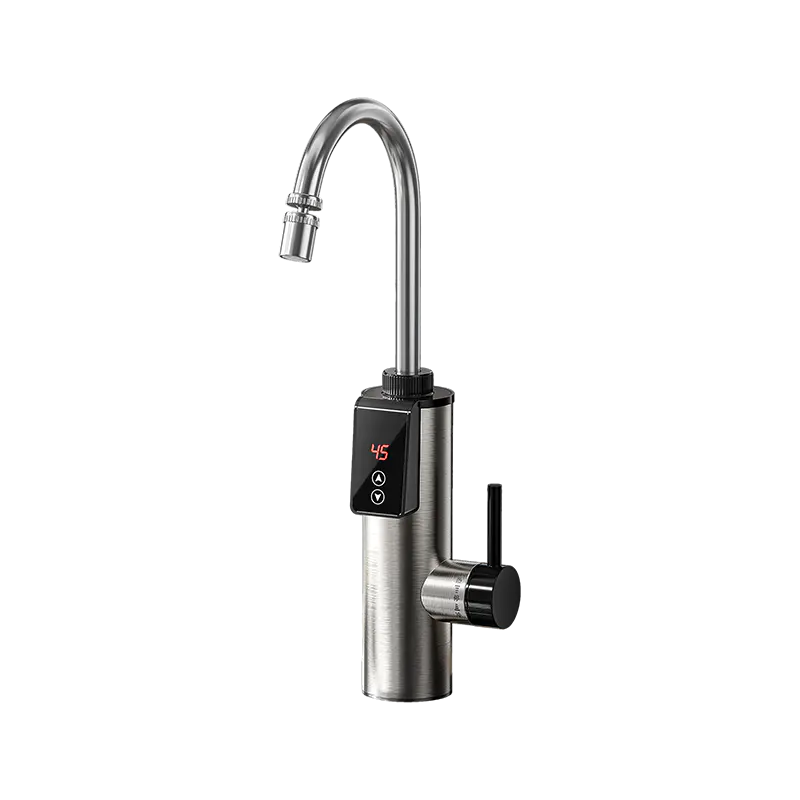 Keran air panas listrik instan baja tahan karat BS-09-34 yang dapat disesuaikan suhunya dengan termostat